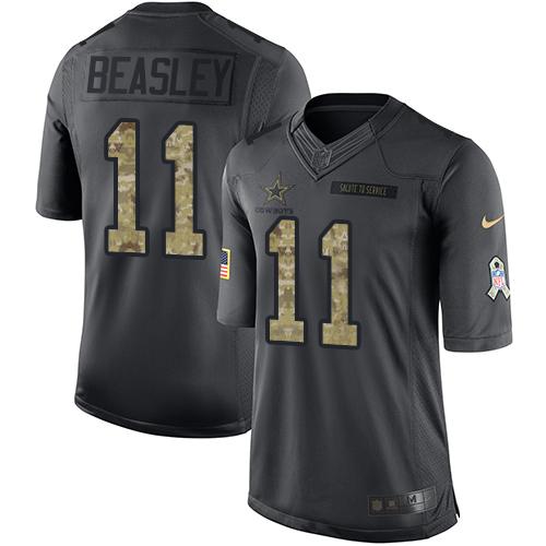 Nike Cowboys #11 Cole Beasley Black Men's Stitched NFL Limited 2016 Salute To Service Jersey - Click Image to Close